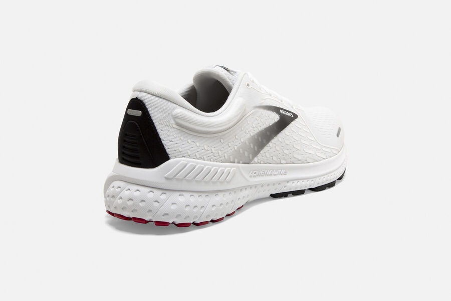 Brooks Running Shoes Mens White/Black - Adrenaline GTS 21 Road - 3514-KOUPG